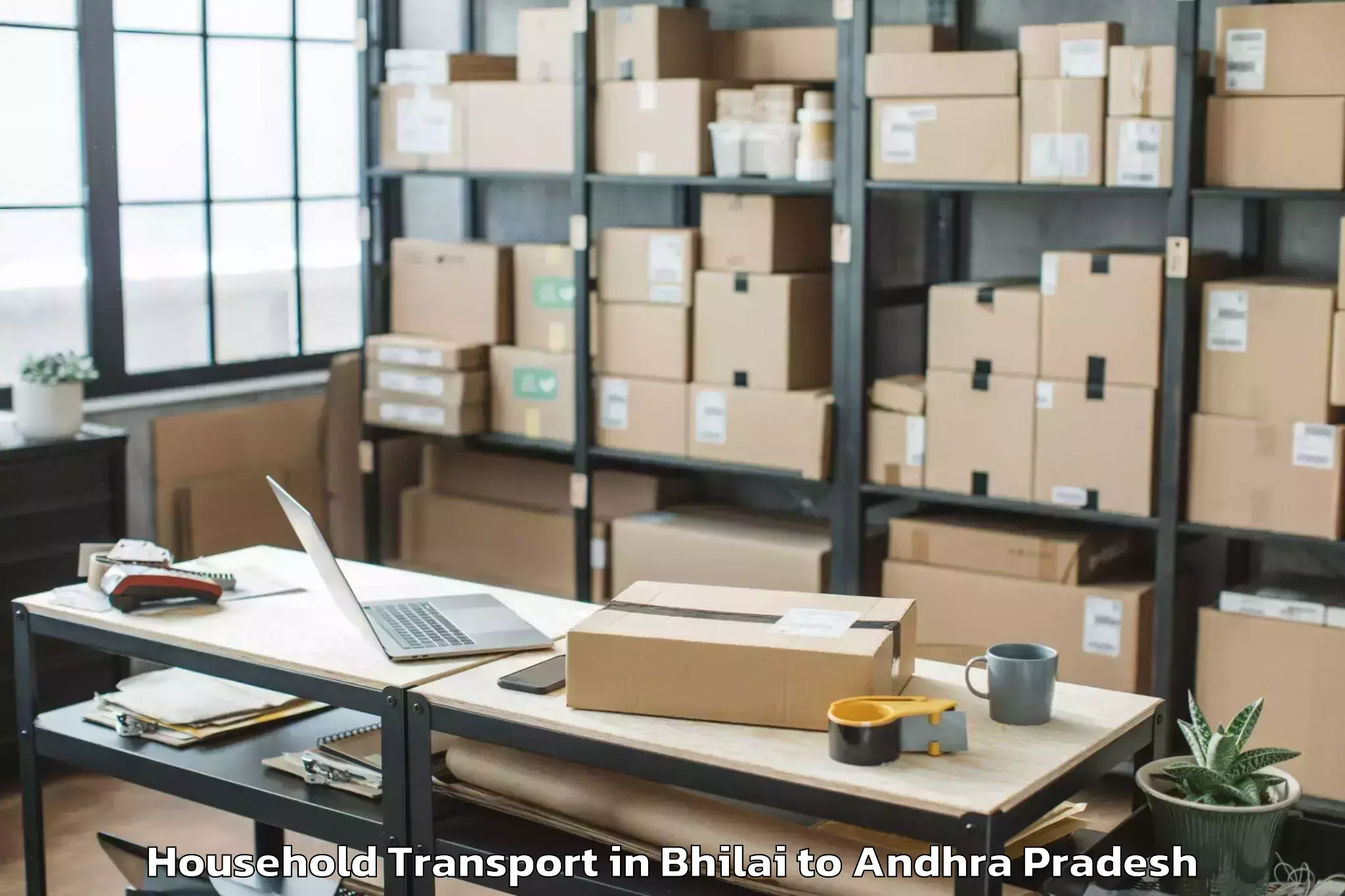 Top Bhilai to Vemuru Household Transport Available